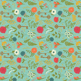 First Blooms Pressed Flowers Glacier Yardage C16321-GLACIER by Heather Peterson for Riley Blake Designs Sold in 1/2 Yard Increments