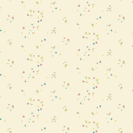 First Blooms Mini Blooms Vanilla C16326-Vanilla Yardage by Heather Peterson for Riley Blake Designs Sold in 1/2 Yard Increments
