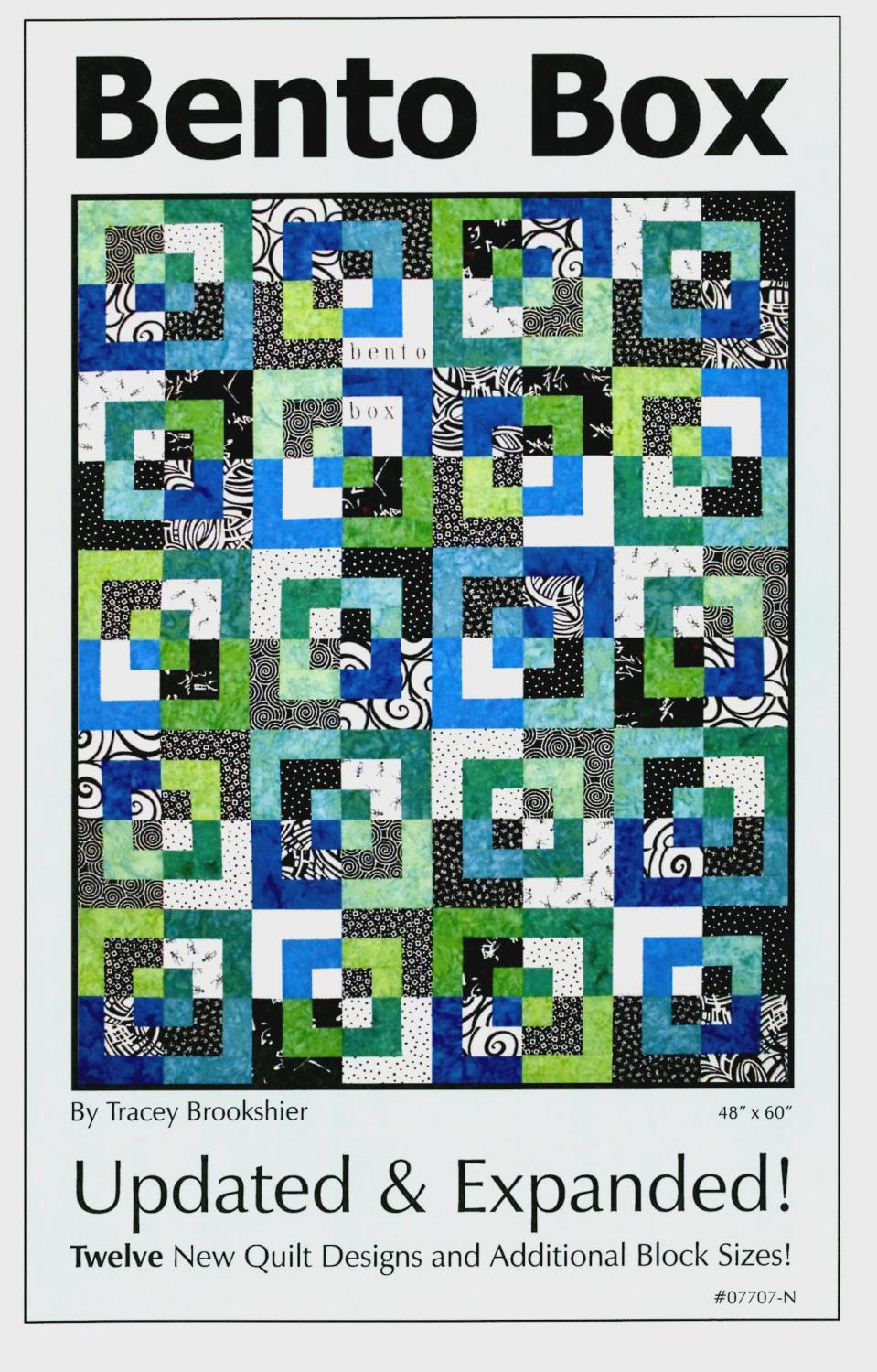Bento Box-Updated and Expanded Quilt Pattern 07707-N From Brookshier Design Studio By Tracey Brookshier, Paper Pattern Only