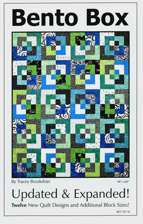 Bento Box-Updated and Expanded Quilt Pattern 07707-N From Brookshier Design Studio By Tracey Brookshier, Paper Pattern Only
