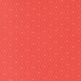a repeating pattern of red diamonds with white snowflakes on a red background.
