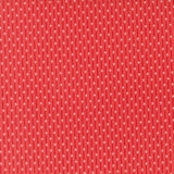 The image is a red fabric with white dots arranged in a diagonal pattern, creating a visually striking and textured appearance.