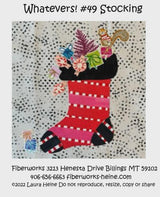 Whatevers! #49 Stocking pattern by Laura Heine Pattern makes collage quilt that measures 8 x 8