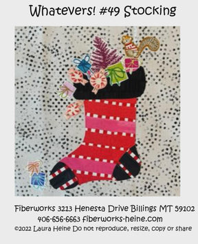 Whatevers! #49 Stocking pattern by Laura Heine Pattern makes collage quilt that measures 8 x 8