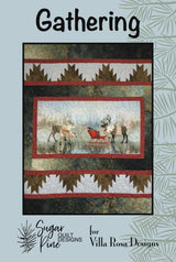Gathering Quilt Pattern Card by Sugar Pine Quilt Designs for Villa Rosa Designs finished size 48"x60"