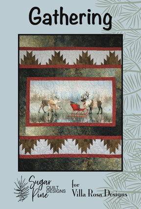 Gathering Quilt Pattern Card by Sugar Pine Quilt Designs for Villa Rosa Designs finished size 48"x60"