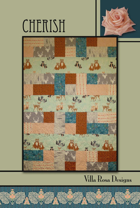 Cherish Quilt Pattern From Villa Rosa Designs - size 41" x 57"