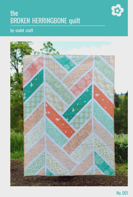 The Broken Herringbone Quilt Pattern VC001 By Violet Craft Printed Pattern Only
