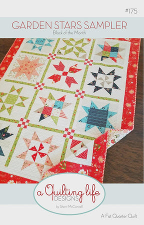 Garden Stars Sampler Quilt Pattern QLD 175 A Quilting Life Designs by Sherri McConnell Paper Pattern Only
