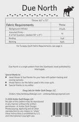 Due north Quilt Pattern AQD 304 by Antler Quilt Design Printed Pattern Only