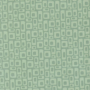a repeating pattern of small square shapes in various shades of green and gray.