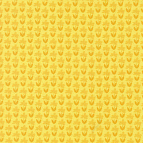 a repeating pattern of yellow flowers on a yellow background.