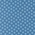 a repeating pattern of blue flowers on a blue background.