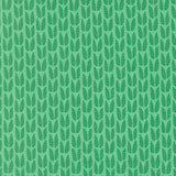 a repeating pattern of green leaves on a light green background.