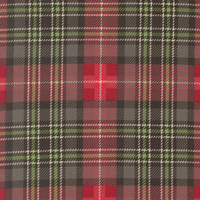 a repeating pattern of a plaid design with a mix of red, green, and gray colors. The pattern consists of a grid-like arrangement of squares and rectangles, creating a visually striking and intricate design.