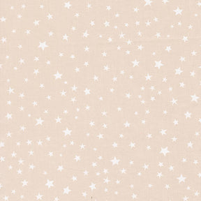 a repeating pattern of white stars on a beige background.