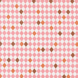 a repeating pattern of pink and white squares, with some brown squares interspersed throughout.