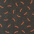 a pattern of orange bats against a dark background with white dots, creating a spooky and festive Halloween-like appearance.