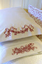 Ribbons & Blossoms Redwork Pillowcase BBD612 From Bird Brain Designs by Robin Kingsley Printed Pattern Only