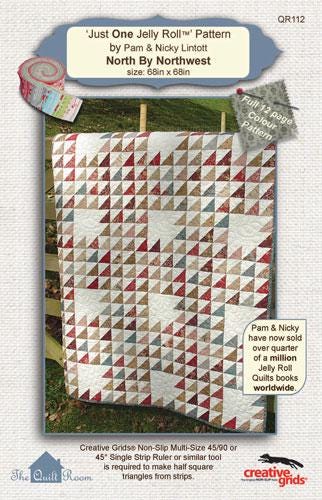 North by Northwest Printed Pattern Only QR112 From the Quilt Room by Pam & Nicky Lintott 68" x 68"