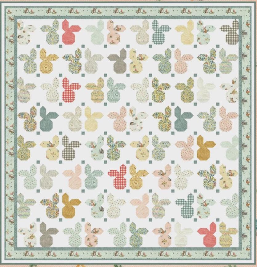 Bunny Town Quilt Pattern by Barbara Cherniwchan for Coach House Designs CHD-2116 76 x 78