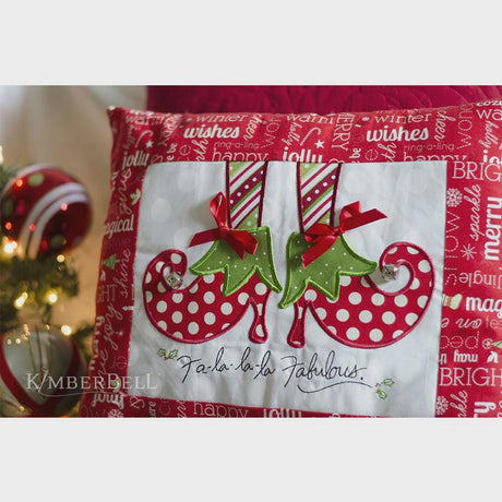 Fa-La-La-La Fabulous Pillow Quilt Pattern KD122 Size 11.5" X 16" by Kimberbell Printed Pattern Only
