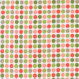 a repeating pattern of multicolored polka dots in shades of pink, green, and gray.