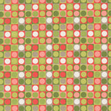 a repeating pattern of red, green, and white circles arranged in a grid-like fashion.