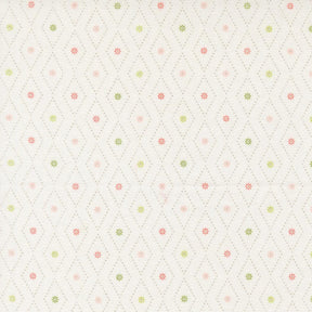 a repeating pattern of small diamond shapes in various shades of green, red, and white, creating a visually appealing and intricate design.