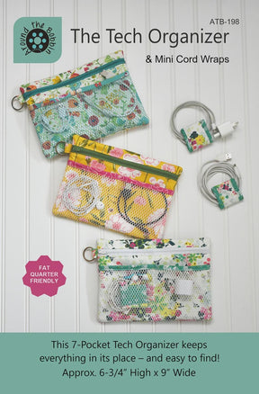 The Tech Organizer & Mini Cord Wraps by Around the Bobbin ATB 198 Printed Pattern Only