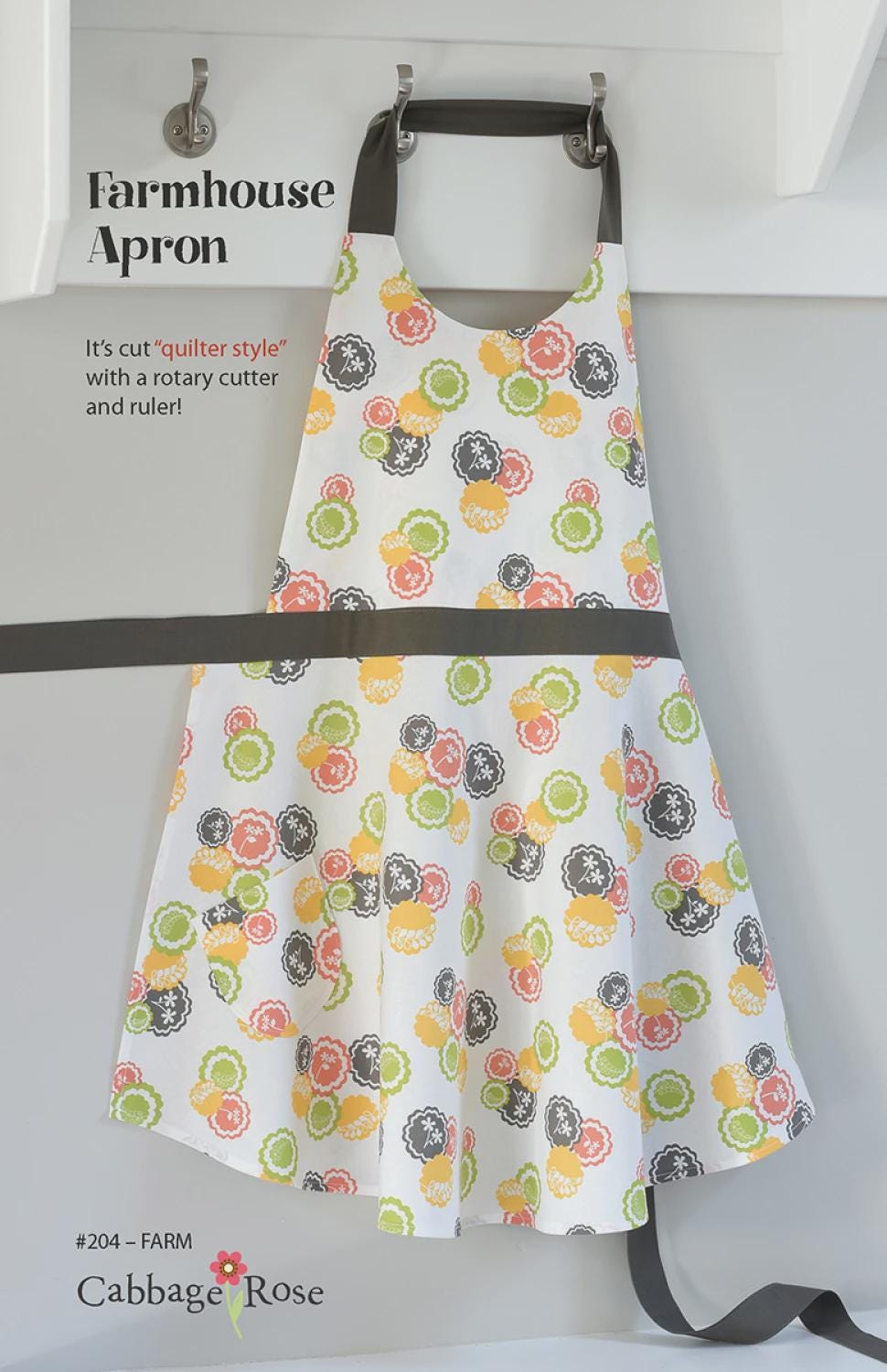 Farmhouse Apron Pattern From Cabbage Rose by Barbara Brandeburg Patterns 204-FARM Paper Pattern only