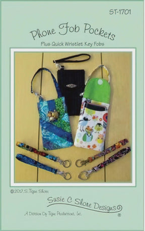 Phone Fob Pockets Printed Pattern Only by Susie C. Shore Designs ST-1701
