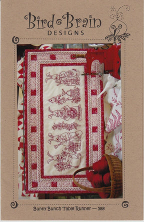 Bunny Bunch Table Runner BBD588 From Bird Brain Designs by Robin Kingsley Printed Pattern Only