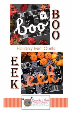 Holiday Mini Quilts Boo and Eek Pattern by Kelli Fannin Quilt Designs for Seriously I think Paper Pattern Only KFQP142