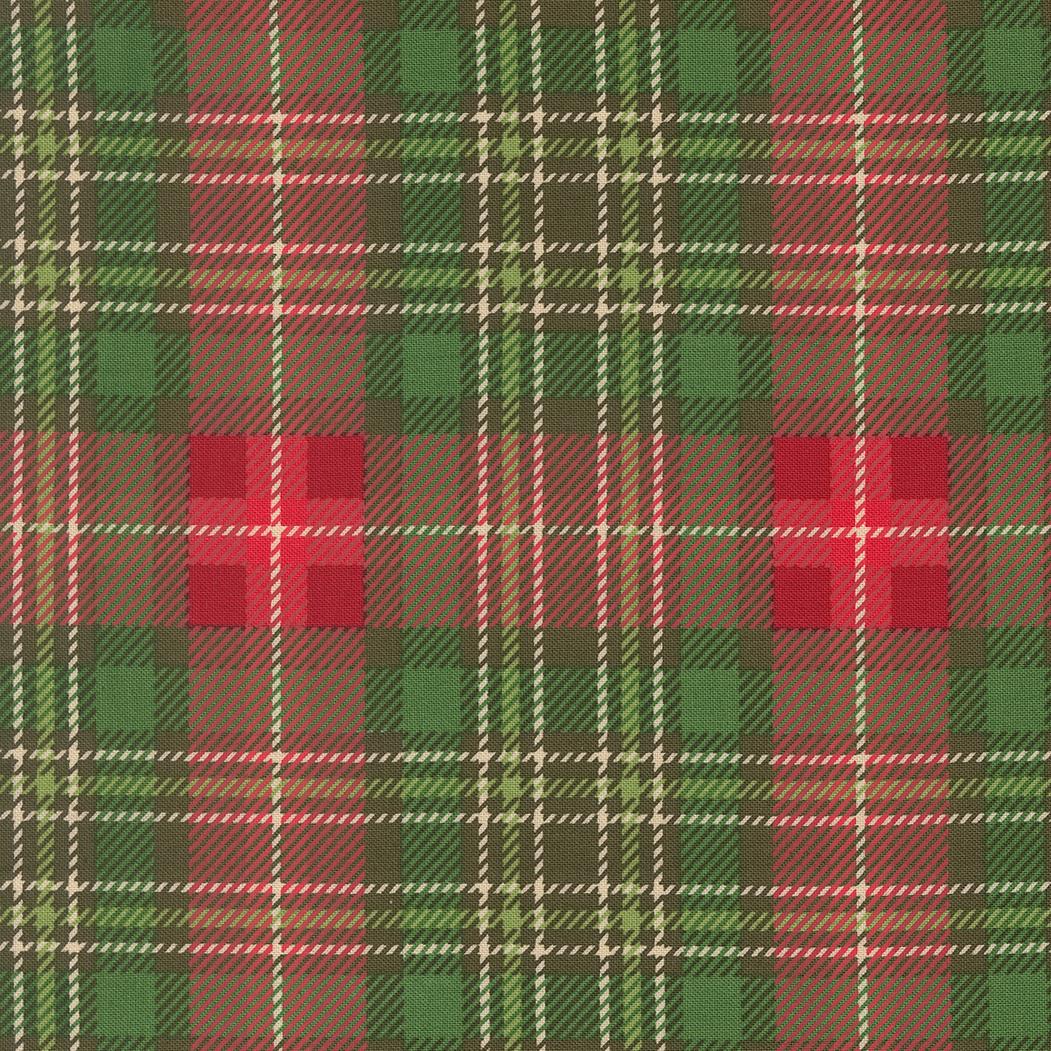 a repeating pattern of green, red, and white plaid squares arranged in a grid-like fashion.