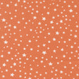a repeating pattern of white stars against an orange background.