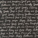 a blackboard with white writing on it