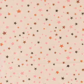 a pattern of small stars in various shades of pink and brown, scattered across a light-colored background.