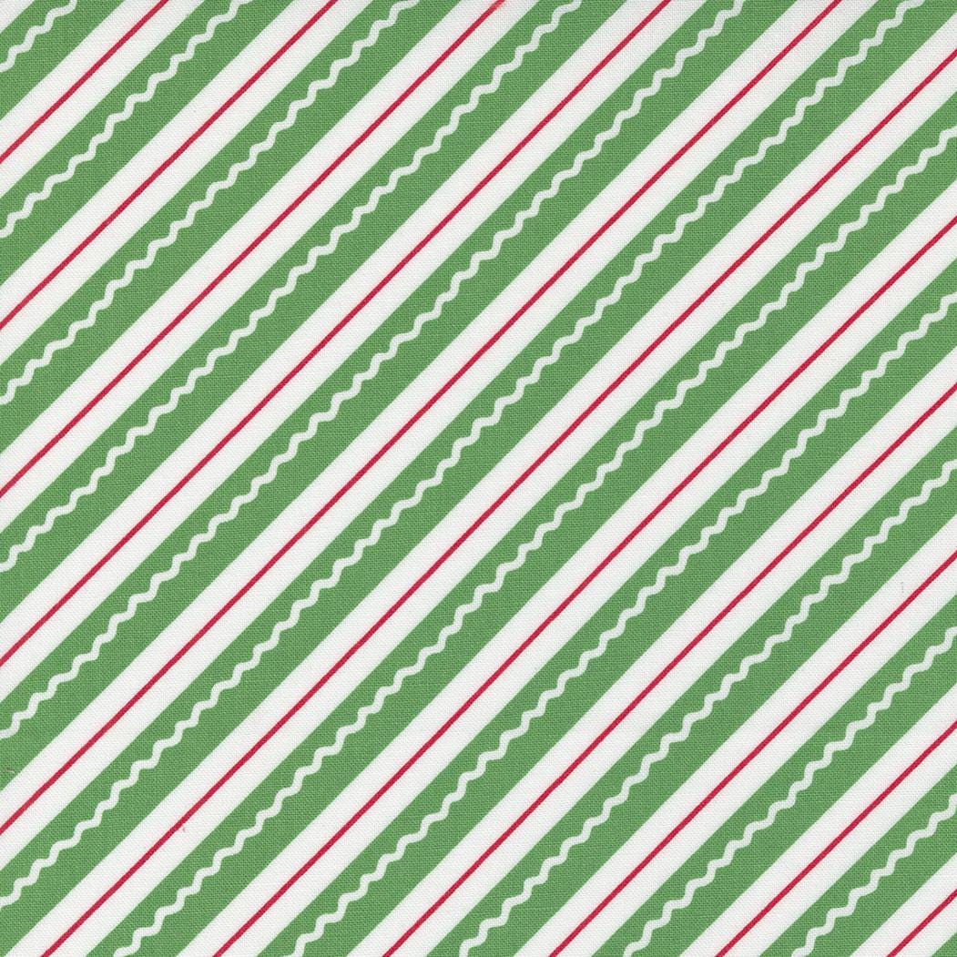 Reindeer Games Poinsettia Red - Candy Cane Stripes Yardage 22445-12 By Me And My Sister Designs Sold In 1/2 Yard Increments Cut Continuously