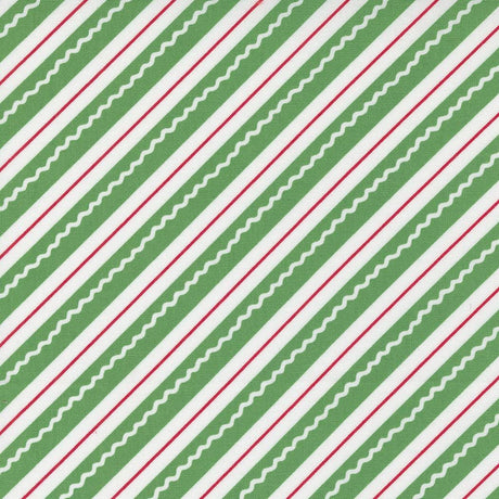 Reindeer Games Poinsettia Red - Candy Cane Stripes Yardage 22445-12 By Me And My Sister Designs Sold In 1/2 Yard Increments Cut Continuously