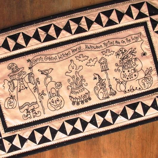 Witches Hooray Table Runner BBD620 From Bird Brain Designs by Robin Kingsley Printed Pattern Only