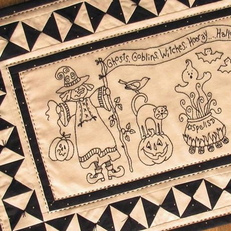 Witches Hooray Table Runner BBD620 From Bird Brain Designs by Robin Kingsley Printed Pattern Only