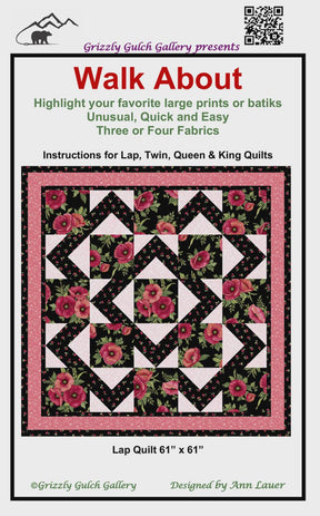 Walk About Pattern GGGWA Designed by Ann Lauer from Grizzly Gulch Gallery Printed Pattern Only