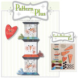Spool Snowmen Runner Pattern HHD822 by Happy Hollow Designs Printed Pattern Only