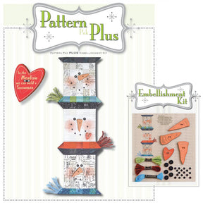 Spool Snowmen Runner Pattern HHD822 by Happy Hollow Designs Printed Pattern Only