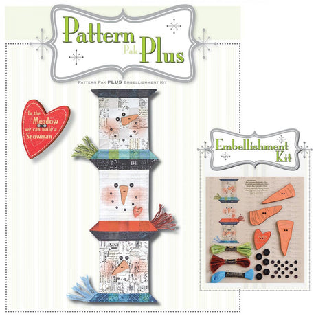 Spool Snowmen Runner Pattern HHD822 by Happy Hollow Designs Printed Pattern Only