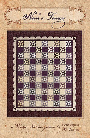 Nan's Fancy Quilt Paper Pattern Only HQ252 a Vintage Stitches Pattern by Heartspun Quilts Printed Pattern Only