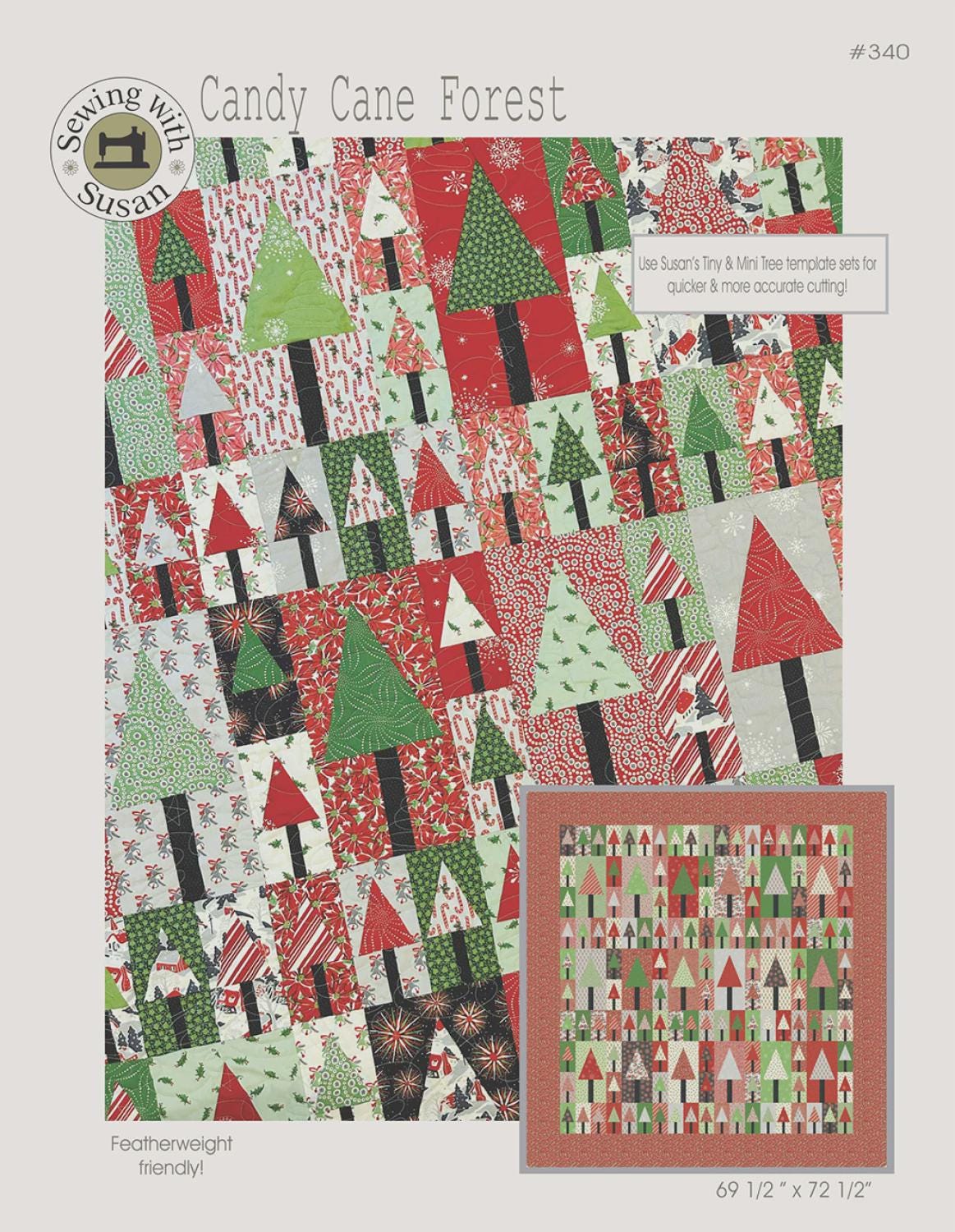 Candy Cane Forest SUZ340 from Suzn Quilts by Susan Marth