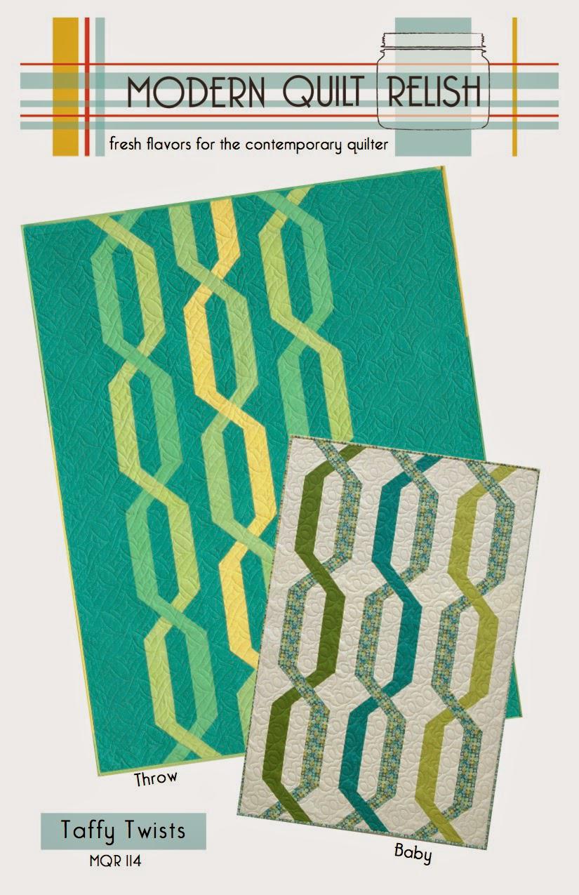 Taffy Twists Quilt Pattern Only MQR114 by Modern Quilt Relish (Table Runner, Baby, Throw, and Queen sizes)