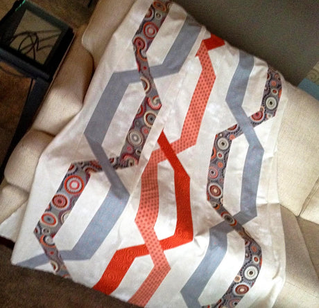 Taffy Twists Quilt Pattern Only MQR114 by Modern Quilt Relish (Table Runner, Baby, Throw, and Queen sizes)